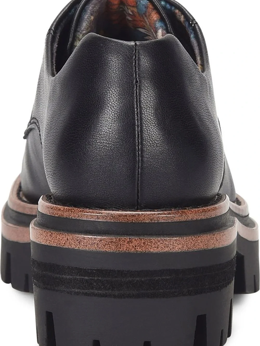 KORKS Veda Lug Sole Platform Derby Oxfords Shoes Black Size 9M - NWOT